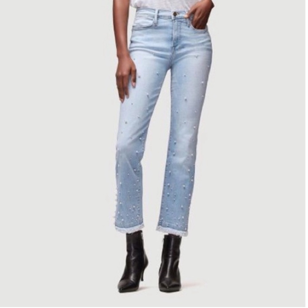 Frame Le High Street Straight Pearl Jeans: Size 26